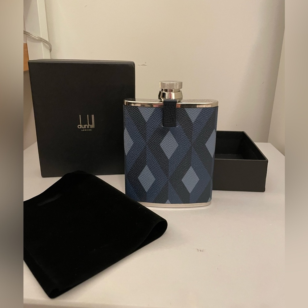 Dunhill Leather-Wrapped Flask
